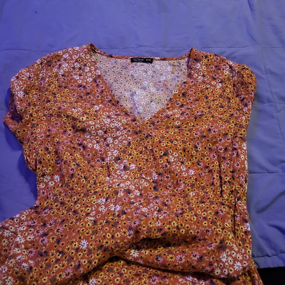 Orange flower dress